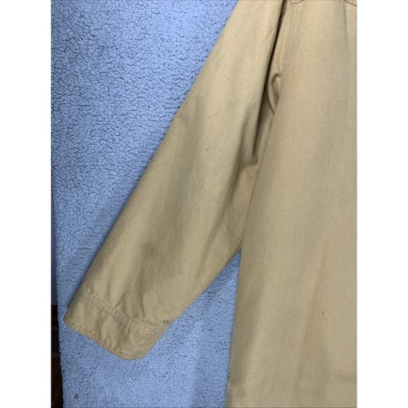 Vintage LL Bean Canvas Duster Long Chore Jacket Womens XL Deep Pile Fleece Aztec - Picture 16 of 16